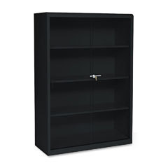 Tennsco executive steel 4 shelf bookcase with glass do