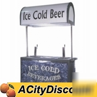 Irp bar ice bin kiosk merchandiser canopy 2 beer towers