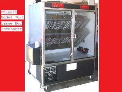 Pureflo 70-1 ostrich emu rhea egg incubator + distiller
