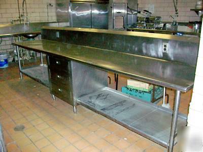 12' work table prep sink - 144