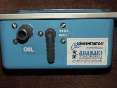 Abanaki oil concentrator model odm-100 decanter