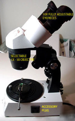 Gemoro 1030 pm mc pro darkfield stereo gem microscope