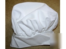 New white chef hat, great for chefs, cooks, velcro- 