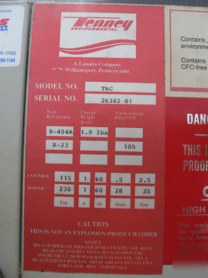 Tenney environmental chamber T6C 