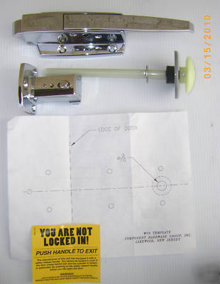 Walk-in refrigerator door latch, locker handle kit