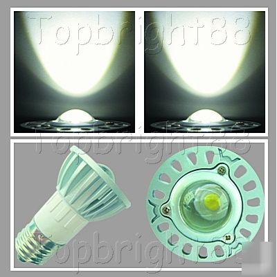 3Â pcs 3W E27 spotlight white led lamp bulb 110/230V 45Â°