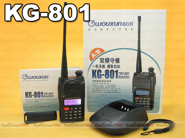 Wouxun kg-801 vhf 136-174 radio +earpiece ( kg-699E )
