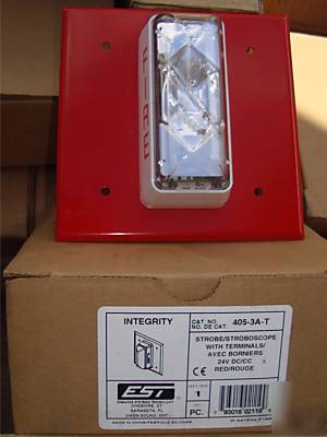 Est fire alarm strobe lights cat. no 405-3A-t 24VOLT 