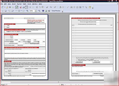 17TH edition electrical & pat test certificates BS7671