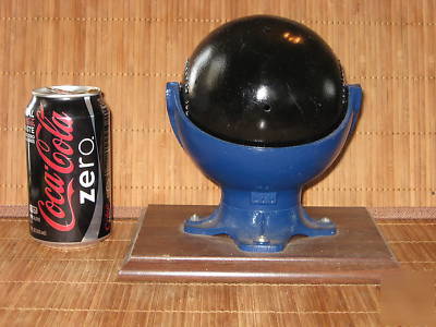 1800's miniature cast iron ball hog oiler 