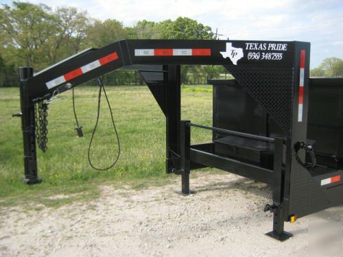 2010 7X16 texas pride gooseneck dump trailer 14K gvwr