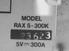 Kepco tdk rax-300K -- 5VDC 300 amp 1500W power supply