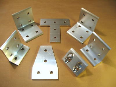 80/20 aluminum 15 s mixed joining plates lot ac (7PCS)