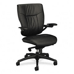 Basyx VL504 series mid back knee tilt chair with black