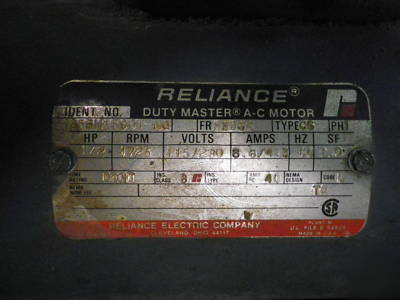 Us motors torqube gear drive w/ reliance ac motor .5HP