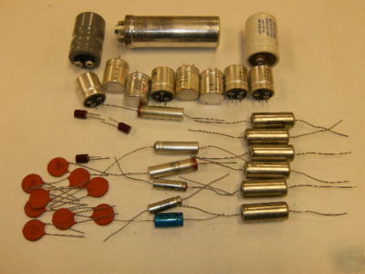 35 pc. capacitor grab bag. ( sprague, mallory,mepco)