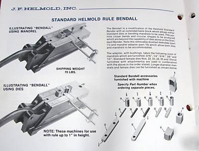 J f helmold steel rule bender brake multiform machine