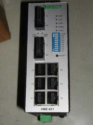 Hme 821 - snmp managed industrial switch, 8X 10/100BASE