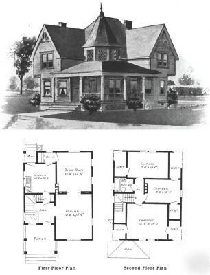 1903 radford victorian architectural old house plans