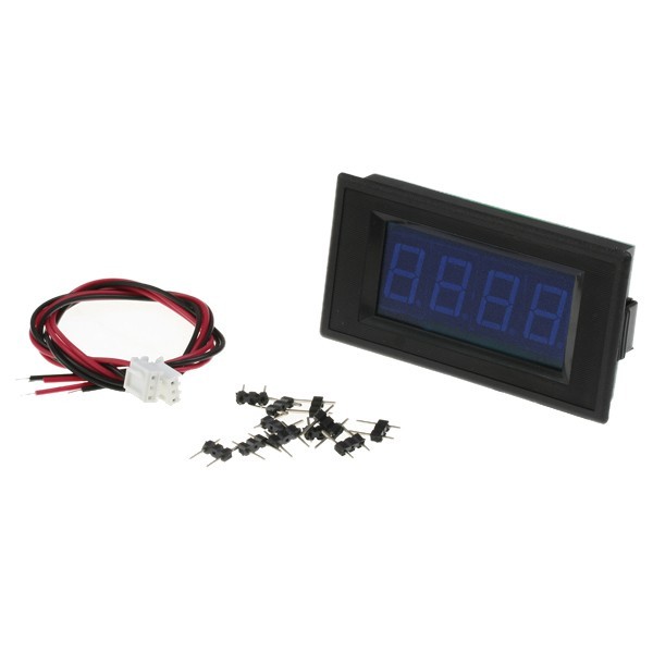 300V dc 3 1/2 blue digital panel power volt meter