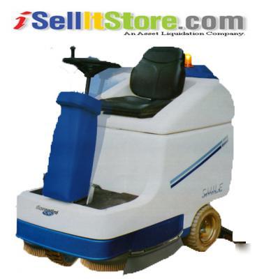 Industrial / commercial ride along floor scrubber