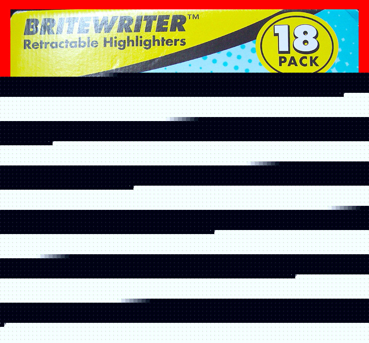 New 18CT britewriter retractable highlighters 6 colors