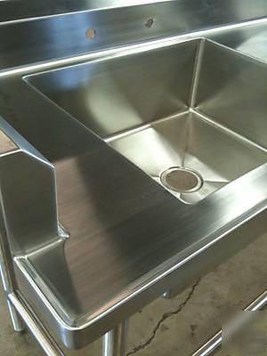 6FT x 28INCH x 34INCH sink with back-splash