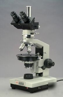 New trinocular polarizing microscope w compensators
