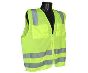 24 class ii traffic safety vests -hi viz green / orange