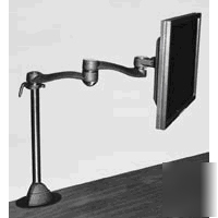 Ergonomic flat panel monitor arm with extension