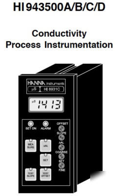 Hanna conductivity process instruments with transmitter