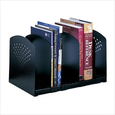 Five section adjustable book rack finish: gray