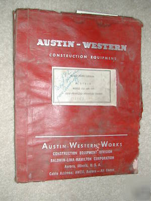 Austin-western 210 220 hyd crane parts manual catalog