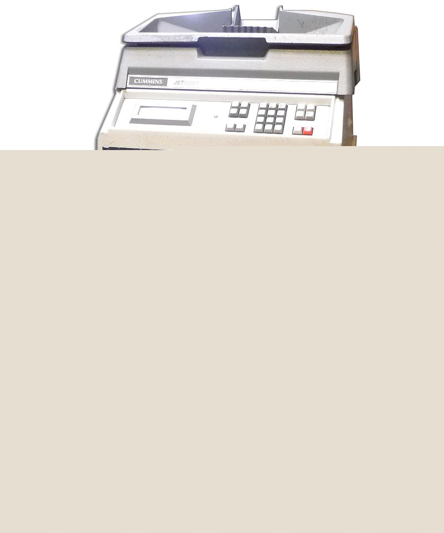 Cummins jetsort 600-9003-00 coin token sorter counter