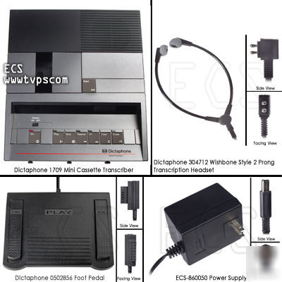 Dictaphone 1709 mini cassette transcriber