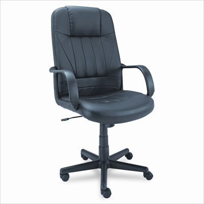 Sparis high back swivel/tilt leather chair black