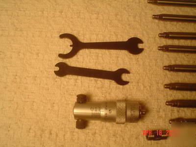 Starrett inside id micrometer set #124, 2
