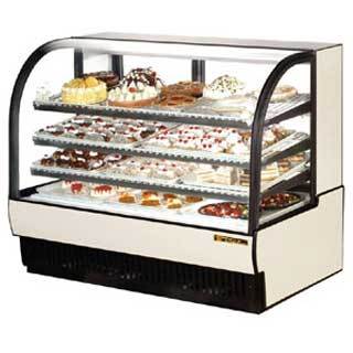 True tcgr-59 display case, curved glass, bakery, refrig