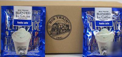 Big train vanilla latte single serve case of 25 packets