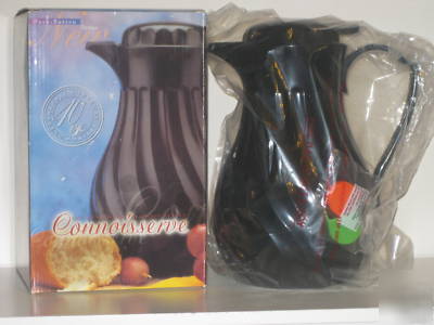 New black insulated carafe swirl design beverage 40 oz