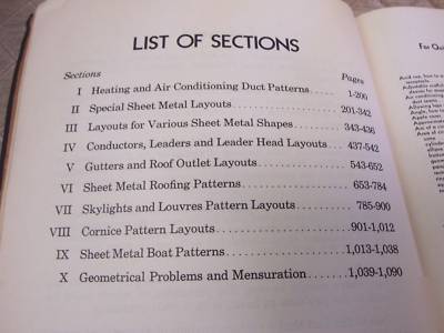 Vintage 1943 audels sheet metal pattern layouts book 