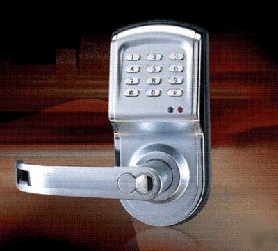 Electronic door lock keypad lock left handed silver
