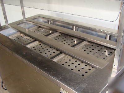 Shelleymatic lighted heated pizza hotfood buffet table