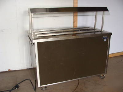 Shelleymatic lighted heated pizza hotfood buffet table