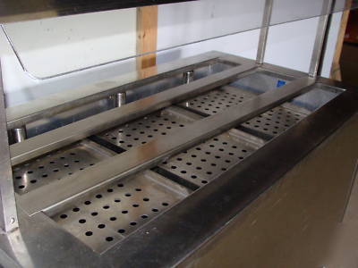 Shelleymatic lighted heated pizza hotfood buffet table