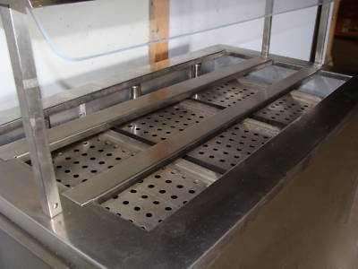 Shelleymatic lighted heated pizza hotfood buffet table