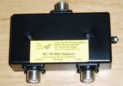 144 / 432 mhz diplexer with n female connectors