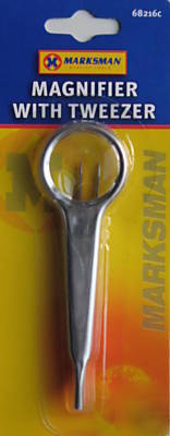 New magnifying glass with tweezer brand marksman