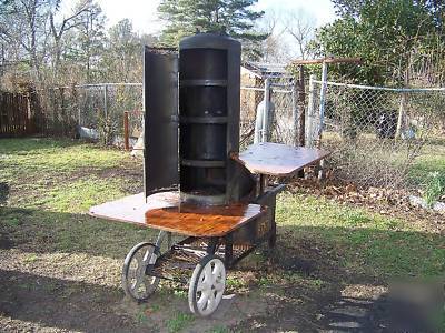 New orleans saints charcoal /wood bar-b-q smoker grill 