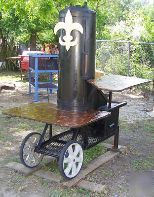 New orleans saints charcoal /wood bar-b-q smoker grill 